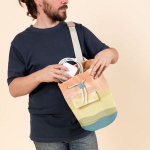 [5051-VL-4CP] Bucket Sling Bag - Vegan Leather