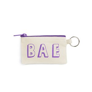 [5221-10-1C] Continued Penny Key Ring Pouch (Natural Canvas)