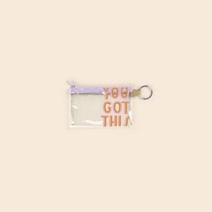 [5221-TV-1C] Penny Key Ring Pouch- Clear Vinyl