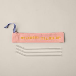 [5237-CC-1C] Pouch For Reusable Straws - Colored Canvas