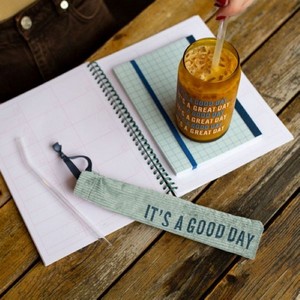 [5237-CR-1C] Corduroy Pouch For Reusable Straws