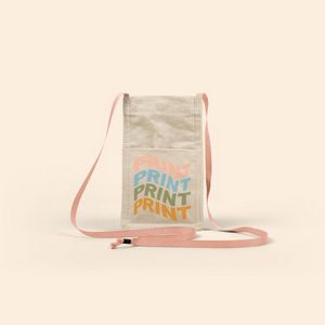 [5238-10-1C] Natural Canvas Phone Sling