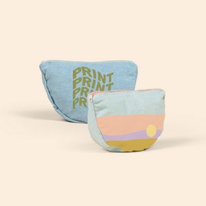 [5243-DN-1C] Denim Wedge Pouch