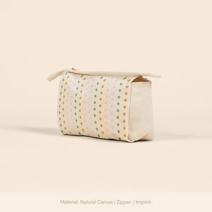 [5246-10-1C] Natural Canvas Medium Jetsetter Pouch