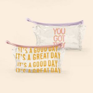 [5247-TV-1C] Clear Vinyl Jetsetter Large Pouch