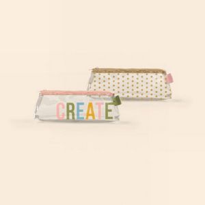 [5249-TV-1C] Clear Vinyl Fiddlesticks Middle Pouch