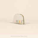 Natural Canvas Glam Clam Pouch