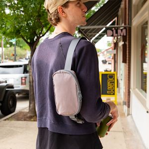 [5288-10-1C] Simple Belt Bag (Natural Canvas)