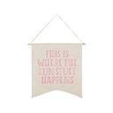 Continued Wallflower Large Pennant (Natural Canvas)