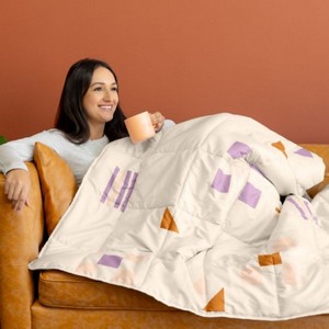 [5745-M80-1S-4CP] Soft Block Large Blanket