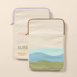 Portrait Laptop Sleeves - Natural Canvas - Large - 15"