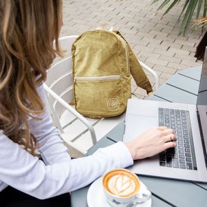 [5887-CR-1C] Simple Backpack (Corduroy)