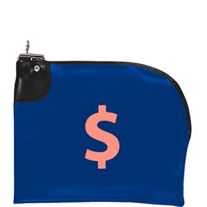 [9250-02-EV-1C] 12"x10" Expanded Vinyl Curved Zipper Bank Bag w/Standard Swing Lock