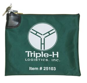 [9251-03-LN-1C] 12"x10" Laminated Nylon Bank Bag w/Standard Swing Lock