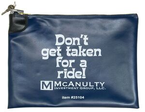 [9251-04-LN-1C] 16"x12" Laminated Nylon Bank Bag w/Standard Swing Lock