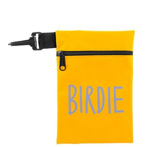 [9268-01-NC-1C] 5"x7½" Nylon Golf Ditty Bag w/Zipper & Clip Hook