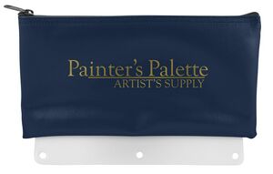 Expanded Vinyl Pencil Pouch w/Plastic 3-Ring Binder Fixture