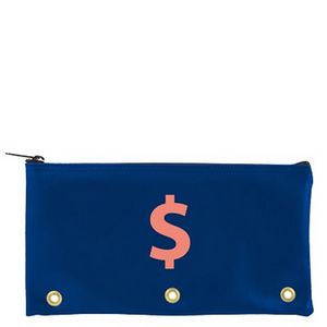 [9297-02-EV-1C] Expanded Vinyl Pencil Pouch w/Brass Grommets