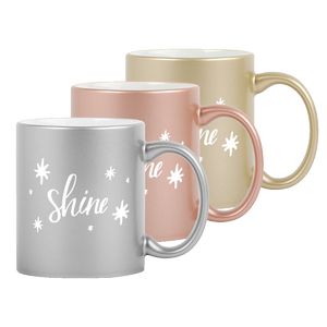 [9356-M-DIRECT-1C] 11 Oz. Metallic C-Handle Creative Mug