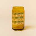 Amber Beer Can Glass
