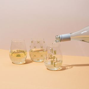 [9691-0101-1C] 11.75 Oz. Stemless Wine Glass