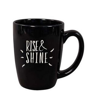 [9729-DIRECT-1C] 11 Oz. Black Ceramic Challenger Mug