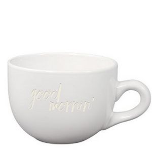 [9841-DECAL-1D] 24 Oz. White Ceramic Latte Mug