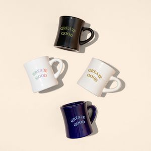 [9851-V-DECAL-1D] Diner Mug 10 Oz Vitrified