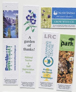 Direct Print Seeded Paper Bookmark - 1.5"x5"