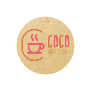 [WD1004] Round Wood Coaster