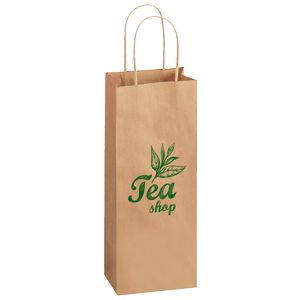 Recycled Kraft Shopping Bags - 5.5"x3.25"x12.5"