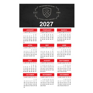 Wall Calendar - 11"x17"