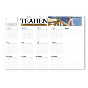 Paper Perpetual Dry Erase Calendar - 44" x 92"
