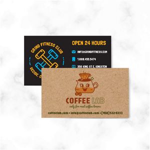 [PT1007 PT1008] Business Cards - Kraft & Epic Black