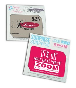 Direct Print Seeded Paper Gift Card Holder