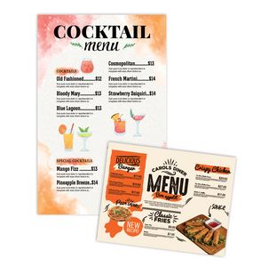 [SP1020] Stone Paper Menus - 8.5" x 11"