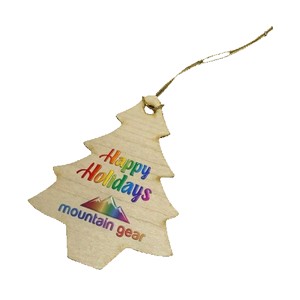 Thick Wood Holiday Ornaments