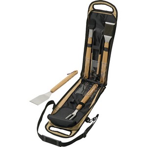 [BBQ25] 5 Piece Bamboo BBQ Set