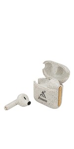 [EL210] EarthTrendz Wheat Straw & Bamboo Earbuds & Case