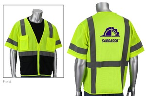 [HV13] Class 3 Five Pocket Black Bottom Front Value Vest