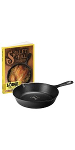 [LCI53] Lodge 8" Cast Iron/Skillet Full Cookbook Gift Set