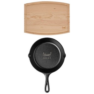 Lodge 8" Skillet/12" Arch Cutting Board Gift Set