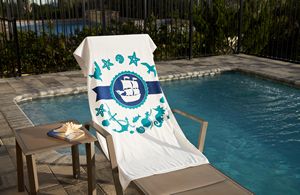 [KTCN3060-W] MaxxColor Premium White Beach Towel ( 30" x 60" )