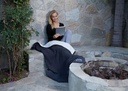 Cable Knit Lambswool Blanket (Laser Patch)