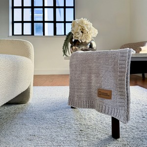 Chenille Knit Throw (Laser Patch)