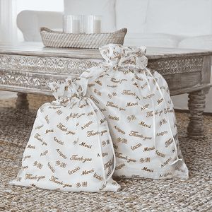 Large Thank You Organza Bag