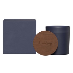 [LF101] Summit Glass Candle With Acacia Wood Lid