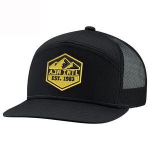 [3D410M] 7 Panel Constructed Camper Style Cap w/Mesh Back