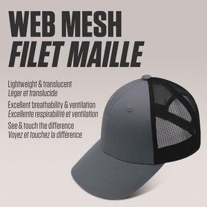 [6L649M] Web Mesh - Six Panel Baseball Cap