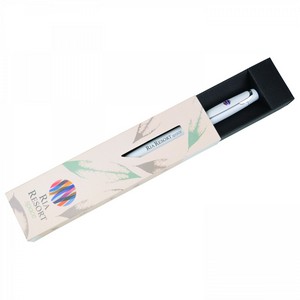 [P591] 2 Piece Cardboard Sleeve Box With Window For Single Pen